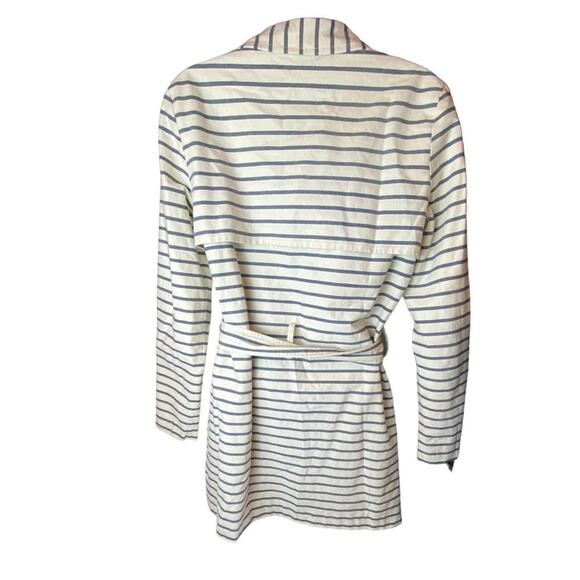 Market & Spruce Cream and Blue Stripe Jacket Size Small - Picture 9 of 12